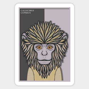 Coppery Titi Monkey Sticker